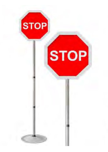 Знак дорожный "Движение без остановки запрещено" 2.5 типоразмер 40 на стойке с основанием 3кг светоотражающий ЖУ-ЖУ АВ0033 Наборы крепежа